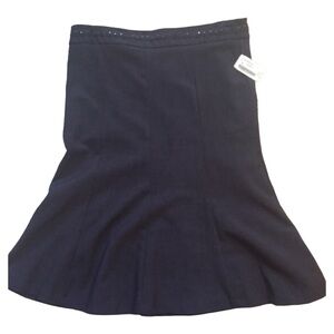 Vintage Limite Dark charcoal Gray pencil skirt w/ flute mermaid flare sz M